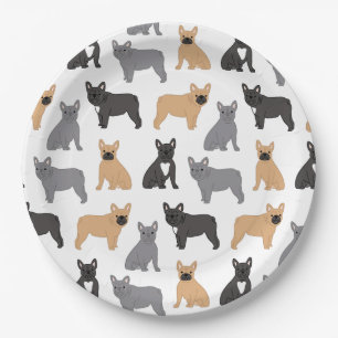 Frenchies French Bulldog - Pick Your Colour! Paper Plate