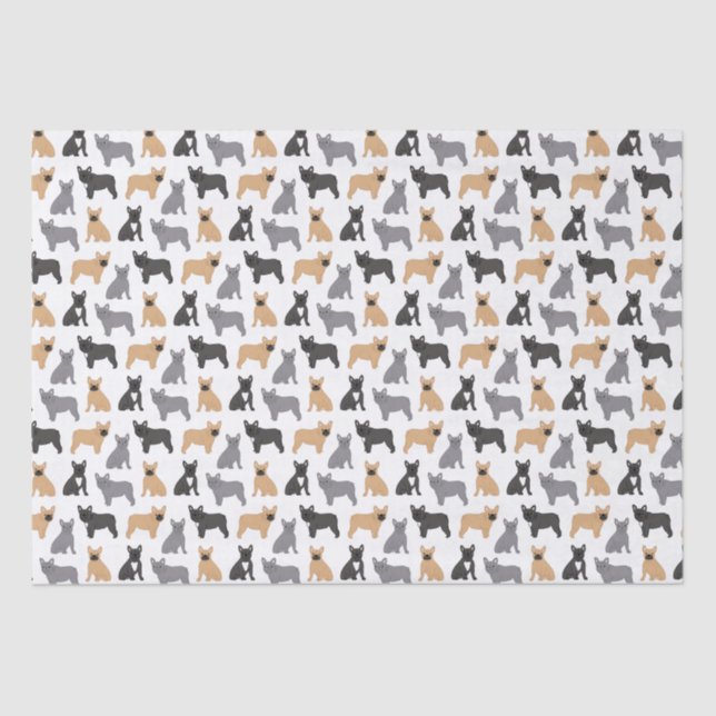 Frenchies French Bulldog - Pick Your Colour! Tissue Paper (Front)