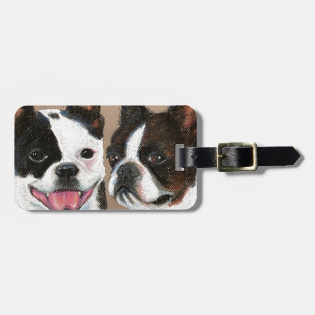 Frenchies Luggage Tag (Front Horizontal)