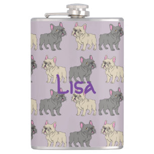 Frenchies, Purple Hip Flask