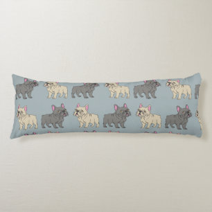 Frenchies, Smokey Blue Body Cushion