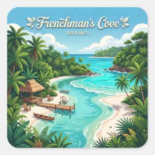 Frenchman's Cove Port Antonio Jamaica Square Sticker