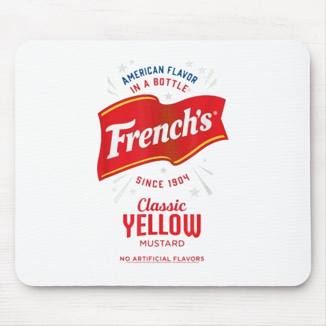 Frenchs Clic Yellow Mustard Label Foodie Costume _ Mouse Mat (Front)
