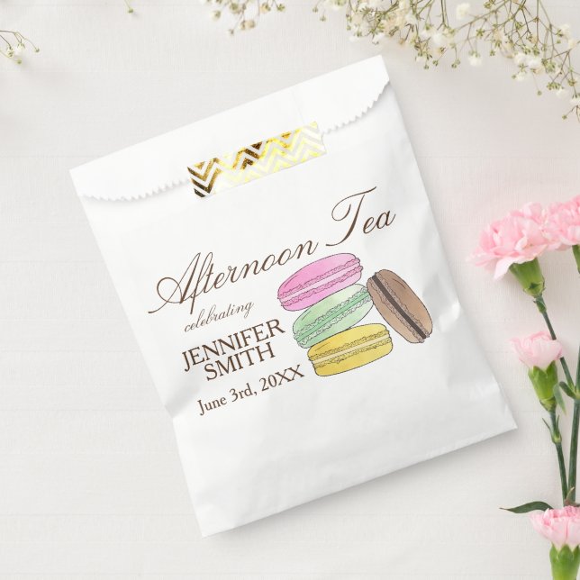 Frenh Macarons Wedding Shower Afternoon Tea Party Favour Bags (Sealed)