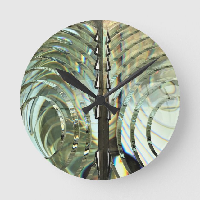 Frensel Lens, Cape Blanco Lighthouse, Oregon Coast Round Clock (Front)