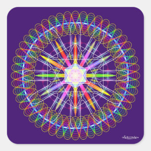 Frequency + Intent = Healing Square Sticker