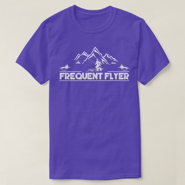Frequent Flyer Fly Fishing T-Shirt (Design Front)