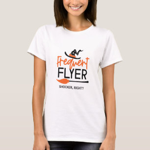 Frequent Flyer Halloween Orange Black T-Shirt