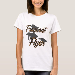 Frequent Flyer Halloween Witch Design T-Shirt