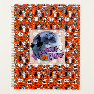 Frequent Flyer Halloween Witch Riding Broomstick Planner