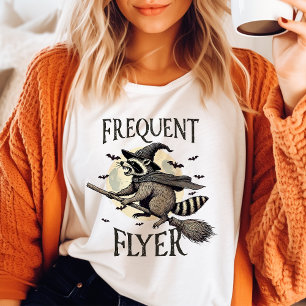 Frequent Flyer Vintage Racoon Halloween T-Shirt