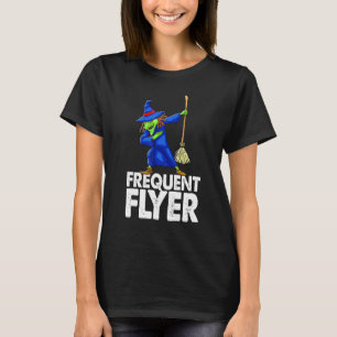 Frequent Flyer Witch Tee Flying Witch Halloween