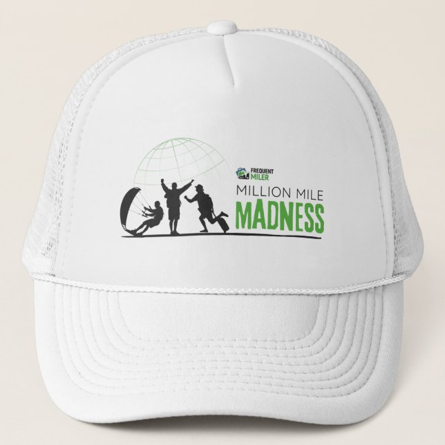 Frequent Miler's Million Mile Madness 2024 Trucker Trucker Hat (Front)