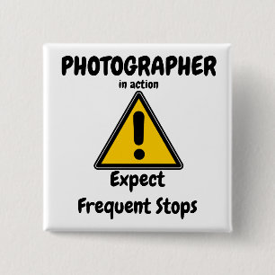 Frequent Stops 15 Cm Square Badge