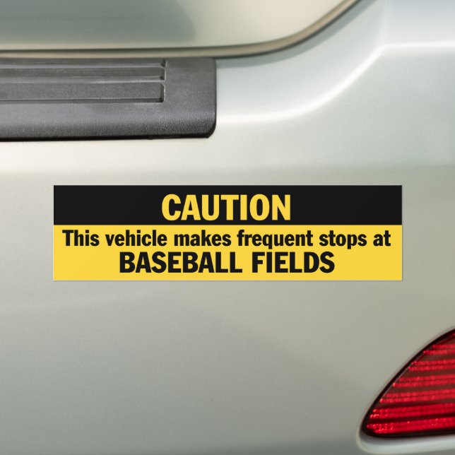 Frequent Stops (Baseball) Bumper Sticker (On Car)