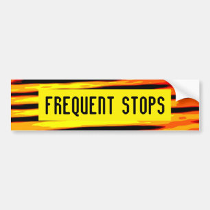 FREQUENT STOPS bumper sticker
