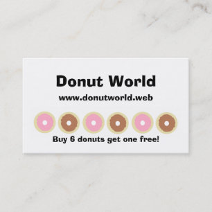 "Frequent Visitor" (6 Doughnuts) Loyalty Cards