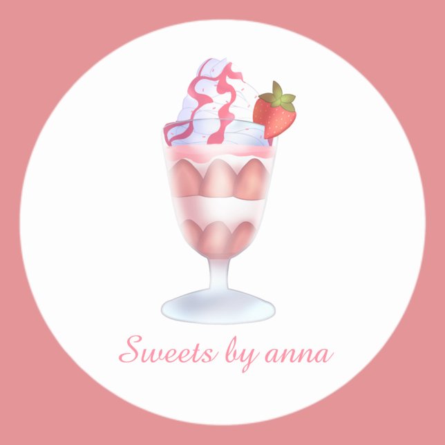 Fresas Con Crema Mexicanas  Classic Round Sticker (Creator Uploaded)