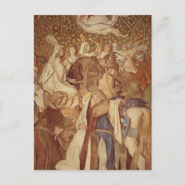 Fresco, Elisabeth-Galerie, Wartburg Castle Postcard (Front)