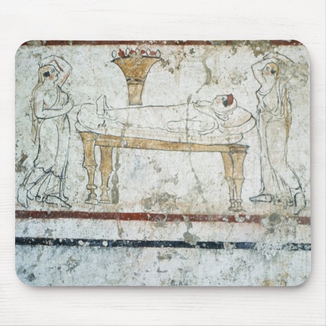 Fresco from the Tomb of Gaudio, c.480 BC Mouse Mat (Front)