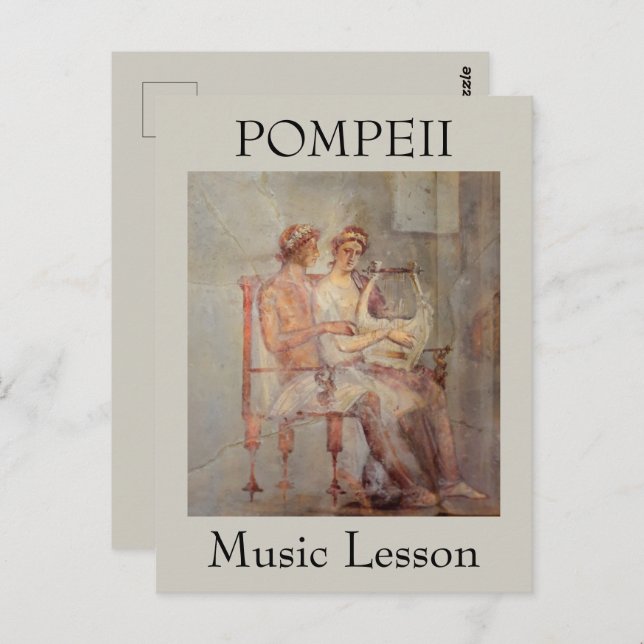 Fresco of a Music Lesson, Pompeii  Postcard (Front/Back)