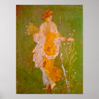 Fresco of Flora in Villa of Ariadne, Pompeii	 Poster