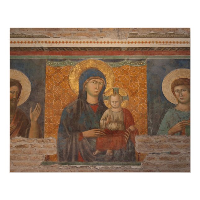 Fresco Of Madonna And Child Poster (Front)