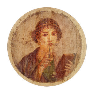 Fresco of Sappho in Pompeii   Cutting Board