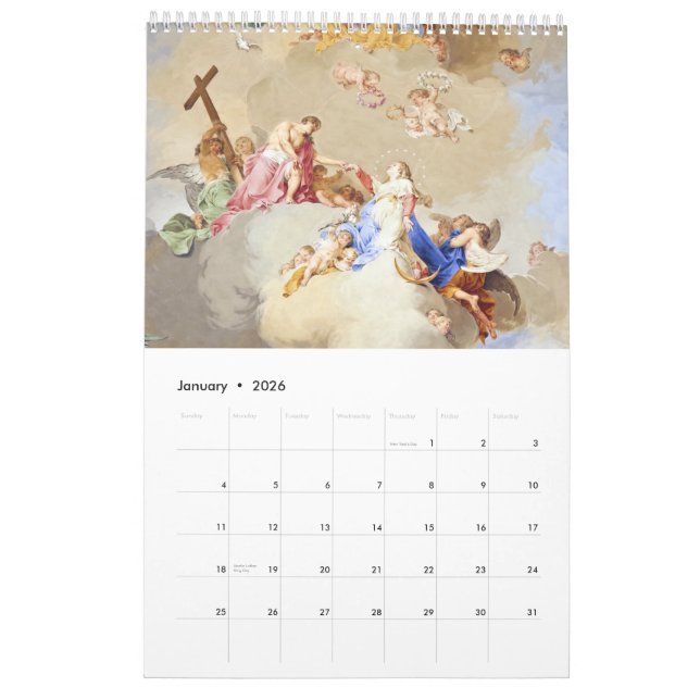 Fresco of the Bavarian monasteries Calendar (Jan 2026)