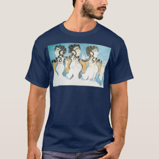Fresco showing three women from Knossos palace Cre T-Shirt