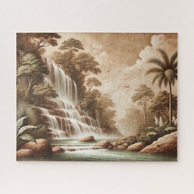 "FRESCO WATERFALL" JIGSAW PUZZLE– LANDSCAPE SERIES JIGSAW PUZZLE (Horizontal)