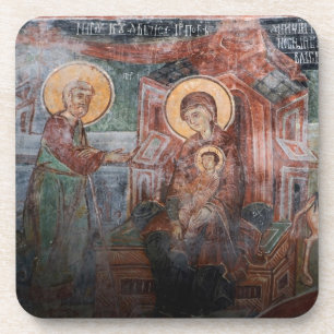 Frescoes from the 14th Century Serbian Church, 2 Coaster