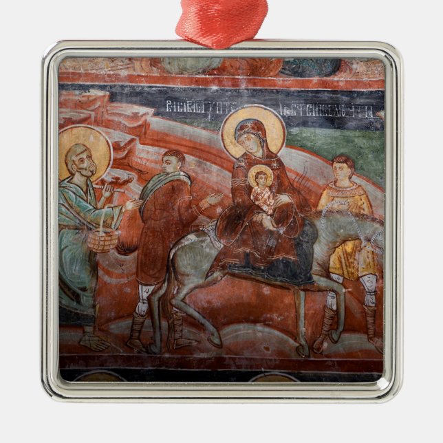 Frescoes from the 14th Century Serbian Church, Metal Tree Decoration (Front)