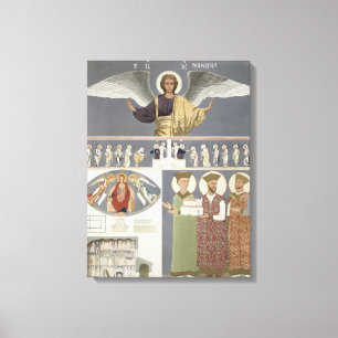 Frescoes from the Orthodox Church of Nekrssi near Canvas Print