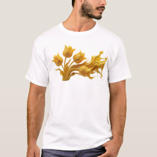 Fresh ABSTRACT FLOWER Graphic Tee Design