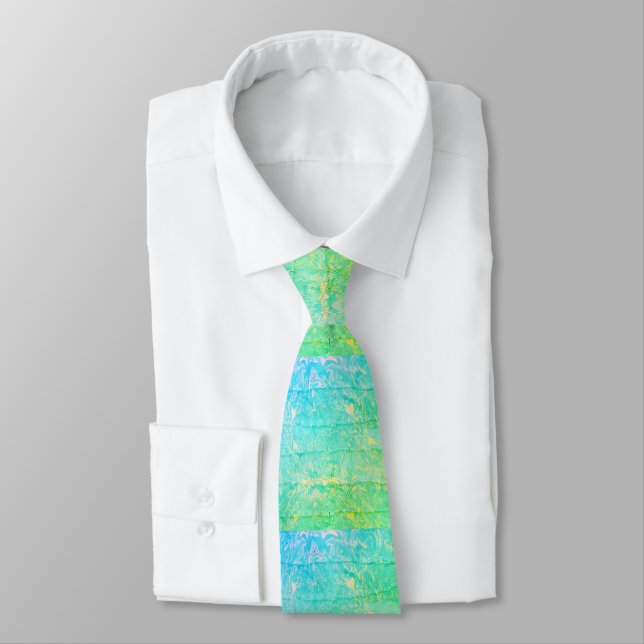 Fresh Abstract Summer Textured Cool Pattern Neck T Tie (Tied)