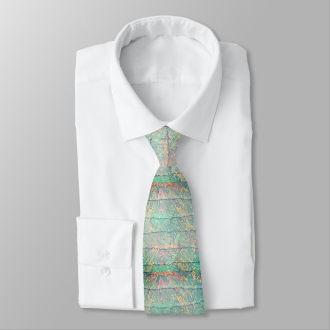 Fresh Abstract Summer Textured Cool Pattern Neck T Tie (Tied)
