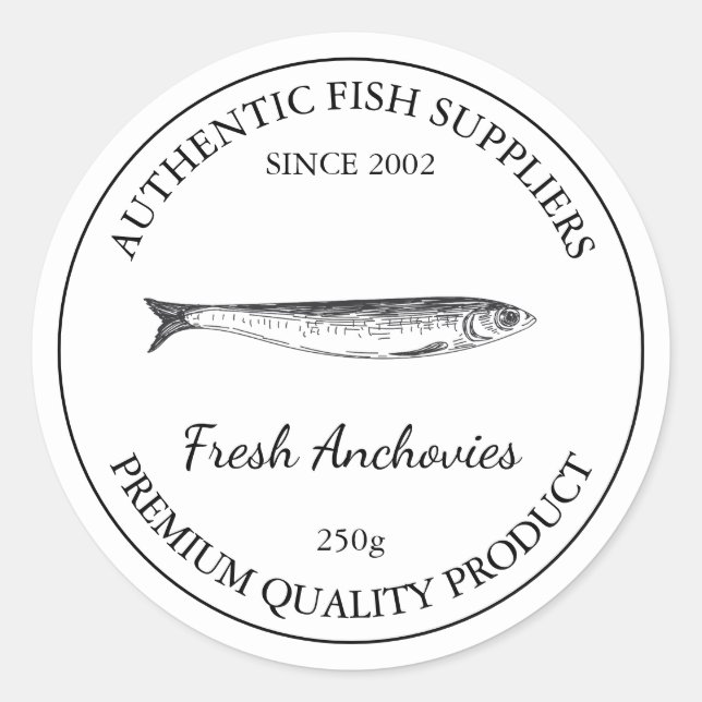 Fresh Anchovy Fish Packaging Label (Front)