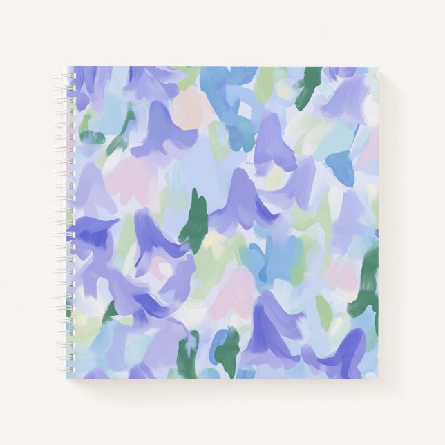 Fresh and Clean Bluebells Squared Notebook (Front)