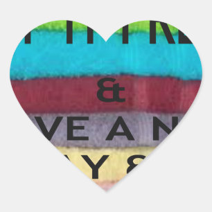 Fresh and Clean: Burst of Colour for a Fresh Start Heart Sticker