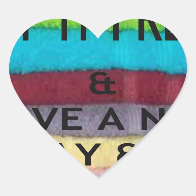 Fresh and Clean: Burst of Colour for a Fresh Start Heart Sticker (Front)