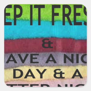 Fresh and Clean: Burst of Colour for a Fresh Start Square Sticker