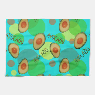 Fresh and fun avocado pattern tea towel
