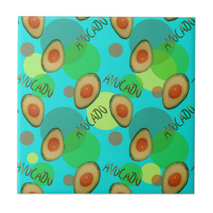 Fresh and fun avocado pattern tile