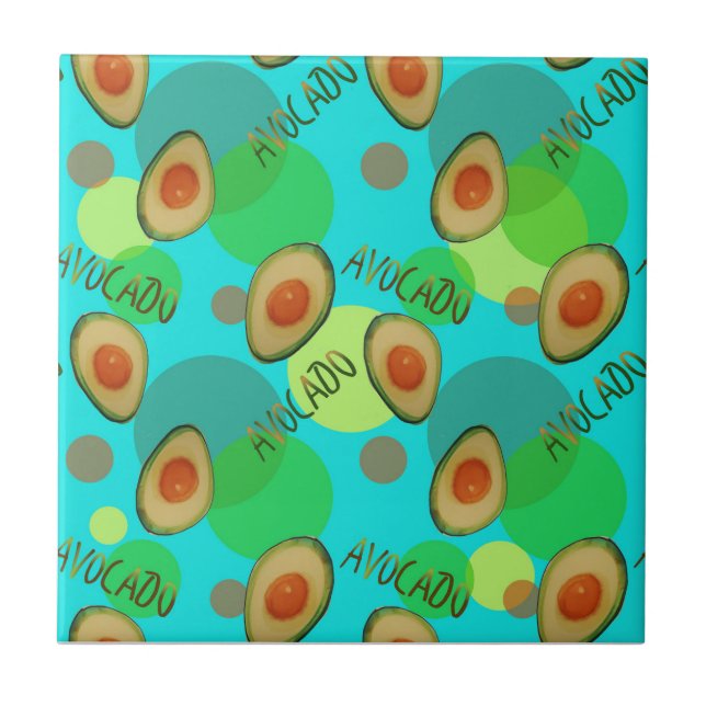 Fresh and fun avocado pattern tile (Front)