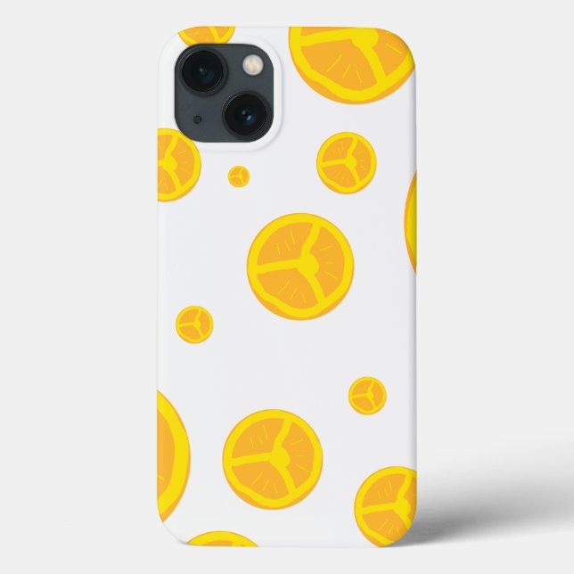 Fresh and Fun Orange Fruit Design Phone Case (Back)