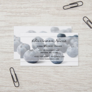 Fresh and Modern Blueberries Business Card