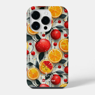 Fresh and Vibrant Fruit Design with Citrus & Berry iPhone 14 Pro Case