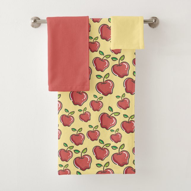 Fresh Apple.Bathroom Towel Set (Insitu)