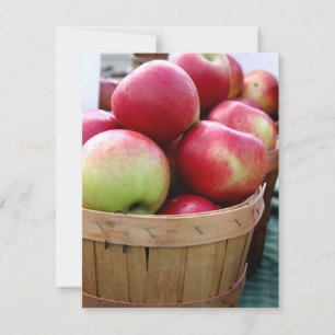 Fresh Apples in Basket Dinner Party Response Card